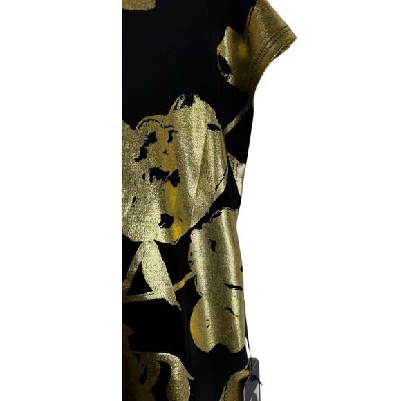 Rachel Roy Top Women's 2X sleeveless Gold Leaf Floral V-neck NWT - Picture 5 of 6